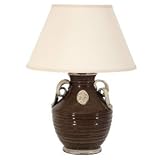 Vietri Rustic Collection Taupe Emblem Lamp