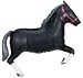 Black Horse 43 Inch Huge Super Shaped Mylar Balloon