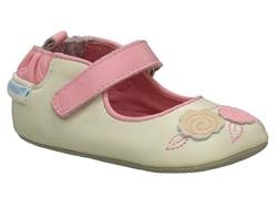 Robeez Mini Shoez Cream Rose Mary Jane