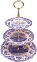 Johnson Bros Old Britain Castles Blue 3 Tier Cake Stand