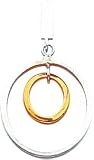 14K Two Tone Gold Circle Dangle Earrings Jewelry New