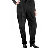 Lee Womens Petite Side Elastic Pleated Stretch Khakis - Black - 465-3601a