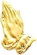 14K Gold Praying Hands Tie Tac
