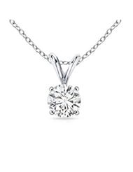 0.5 ct Round Diamond V-Bale Pendant Necklace