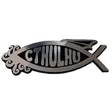 Cthulhu emblem silver 5 inch