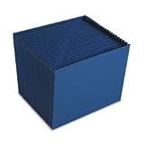 Expanding File, Open Top, A-Z Index, 12x10, Navy Blue SMD70720