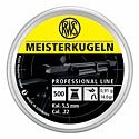 RWS Meisterkugeln Standard .22 Cal, 14.0 Grains, Wadcutter, 250ct