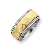 Sterling Silver & Vermeil Inner Channel Spinning Band