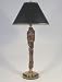 Handcarved Designer Wood Staff Table Lamp