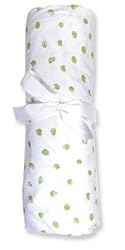 KNIT DOT PASTEL SAGE CRIB SHEET - CRIB SHEET SETS