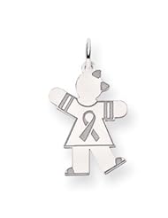 Genuine IceCarats Designer Jewelry Gift 14K White Gold Kid Charm