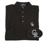 Colorado Rockies 3 Button Short Sleeve Polo Shirt