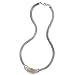 14K and Silver Necklace With Diamond D.32 16.5