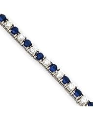 Sterling Silver Blue and White CZ Bracelet