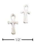 Sterling Silver Ankh Post Earrings