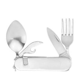Camp Tool with Knife, Fork, Spoon and Can Opener by Can Openers