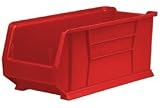 Akro Bins Super Size Stacking Bin 11x23-7/8x10 Red. Package of 4