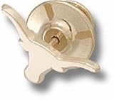 Texas Longhorns 1/4" Solid "Longhorn" Lapel Pin - 14KT Gold Jewelry