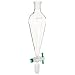 Chemglass CG-1743-09 Glass Squibb Style Separatory Funnel, with PTFE Stopcock, 125mL Capacity