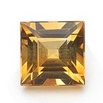 0.59 Cts of AAA 5 mm Princess Loose Citrine ( 1 pc ) Gemstone