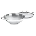 Cuisinart Chef's Classic Stainless 14-Inch Stir-Fry with Helper Handle and Glass Cover