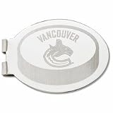 Vancouver Canucks Silver Plated Laser Engraved Money Clip