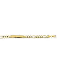 8mm 14k Light Figaro ID Bracelet 8.5"