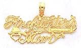 14k Gold Firefighter's Mom Pendant [Jewelry]
