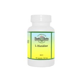 L-Histidine 500 mg - Use for gramsrowth and repair of tissues, 60 caps,(Health Herbs)