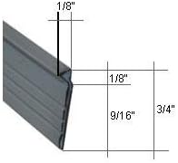 Gray Shower Door Drip and Vinyl Sweep - 7 ft Long