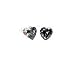 4 MM HEART CZ STERLING SILVER STUD EARRINGS (CLEAR CZ) - .925