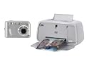 HP PhotoSmart A444 - Digital camera and printer with built-in dock - compact - 5.0 Mpix - optical zoom: 3 x - supported memory: MMC, SD, SDHC