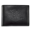 Harley-Davidson&reg; Men's Bar & Shield Flip Fold Wallet. Debossed Bar & Shield Logo. 99463-06V