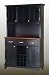 Kitchen & Housewares : Buffet with 2-Door Hutch- Black/ Oak