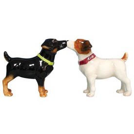 MWAH Kissing Jack Russell Terrier Terriers Dogs Salt Pepper Shakers