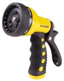 Dramm 9 Pattern Revolver Yellow Garden Hose Nozzle #10-12703