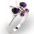 Women's Nature Multicolor Swarovski Crystal Rhodium Ring, Size: 5-10