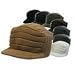Square Rib knitted short visor Beanie hat
