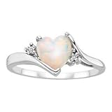 Created Opal Ring in 10kt. White Gold