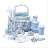 Sweet Baby Boy Blue - Plush New Baby Gift Basket