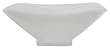 Art Glass White Small Square Bowl 8.5"D, 3"H Set of Two
