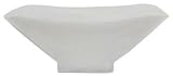 Art Glass White Small Square Bowl 8.5"D, 3"H Set of Two