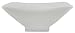 Art Glass White Small Square Bowl 8.5"D, 3"H Set of Two