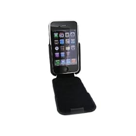 Black Flip Leather Protective Cover Case Pouch for Apple iPhone 3Gs 3G
