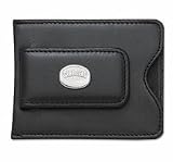 Montreal Canadiens Sterling Silver "Canadiens" Puck on Black Leather Money Clip / Credit Card Holder