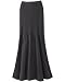 Petite Skirts - Signature Silk Cashmere Knit Collection: Flared Skirt (petite XS DARK-WINE)