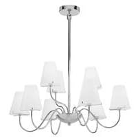 Access Lighting 23966-CH-OPL Vienna 9 Light Single Tier Chandelier in Chrome with Opal... by Access Lighting