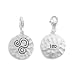 Cleversilver's Reversible Leo Charm With Crystal Accents And Lobster Clasp