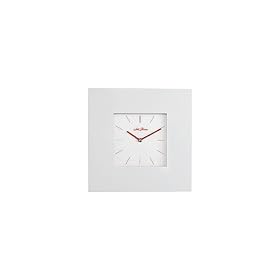 Seth Thomas Cirrus White Wood Case with White Dial Square Wall Clock