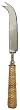 Decorative Cheese Knife with Woven Bamboo Handle Set / 2